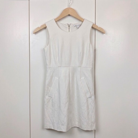 Diane Von Furstenberg Dresses & Skirts - Diane Von Furstenberg White Mini Carpreena Dress Sz 10 AS-IS